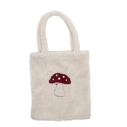 Bloomingville MINI Mushroom Bag, White, Polyester