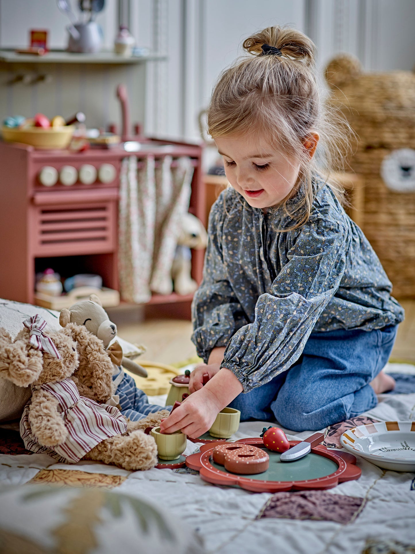 Bloomingville MINI Bette Play Set, Kitchen, Brown, FSC®100%, MDF