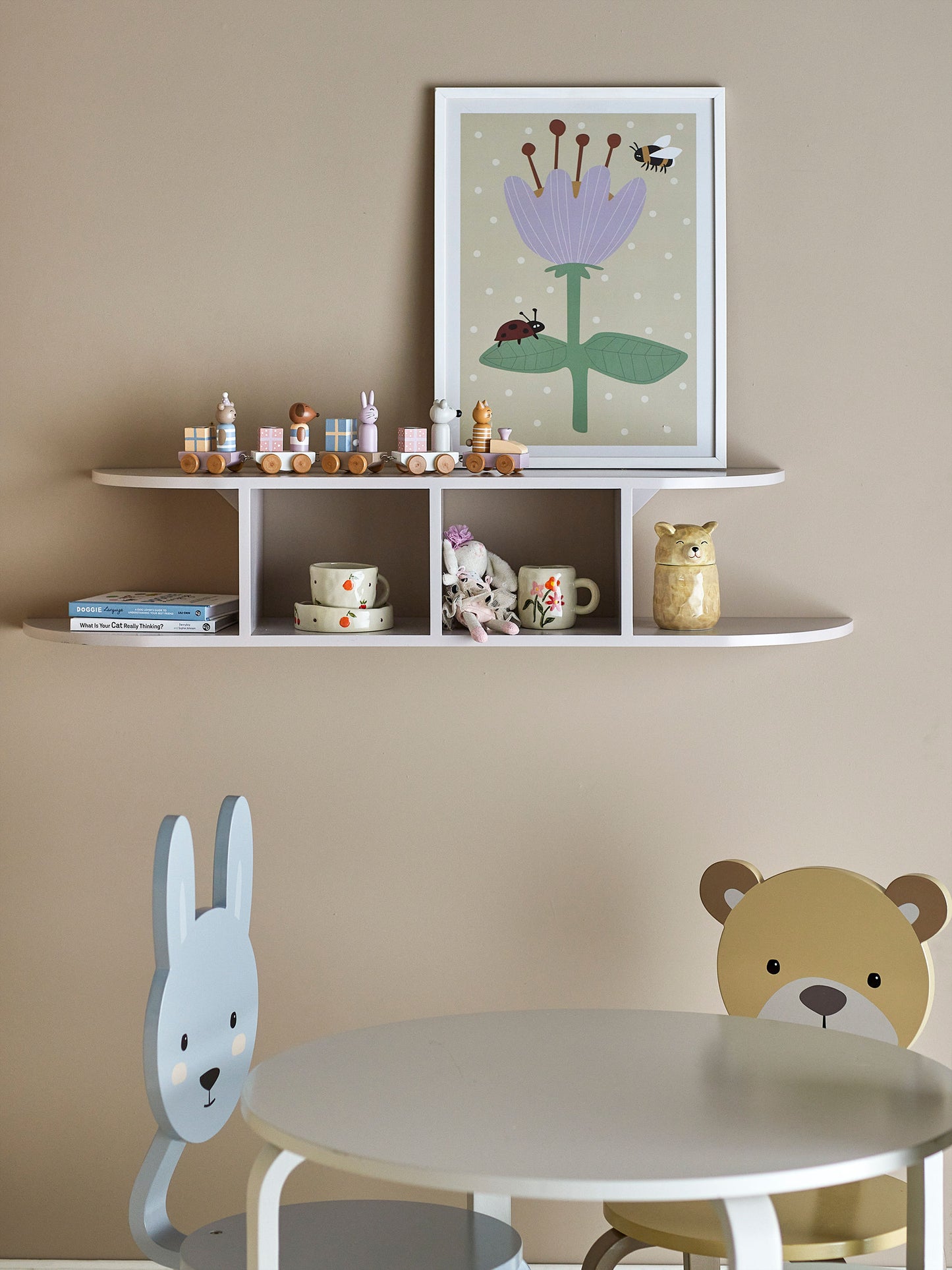 Bloomingville MINI Elias Shelf, Grey, MDF