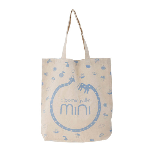 Bloomingville MINI Tote Bag, Blue, Cotton