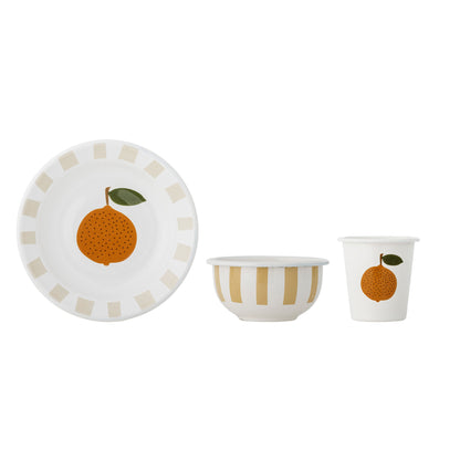 Bloomingville MINI Agnes Tableware Set, Orange, Iron