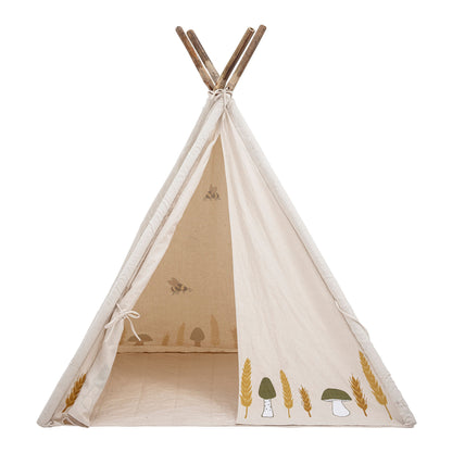 Bloomingville MINI Millo Children's Tipi, Nature, Cotton