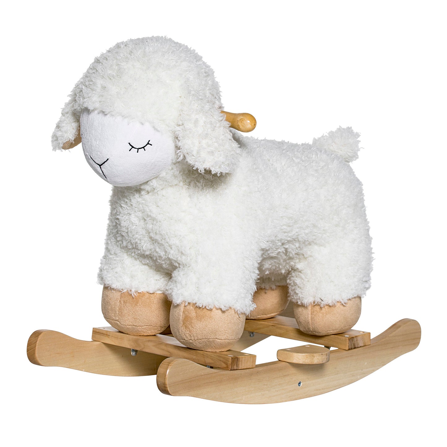 Bloomingville MINI Laasrith Rocking Toy, Sheep, White, Polyester