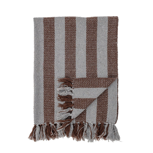 Bloomingville MINI Nann Throw, Brown, Recycled Cotton