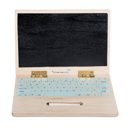 Bloomingville MINI Elena Toy Computer w/Blackboard, Nature, Plywood