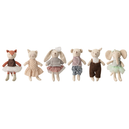 Bloomingville MINI Animal friends Doll, Rose, Cotton