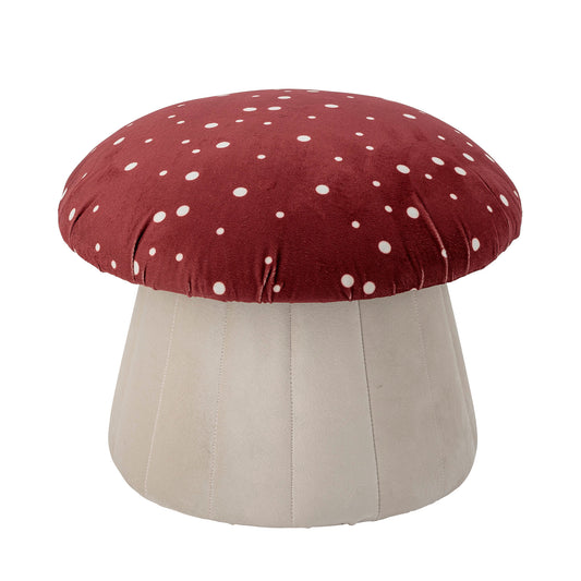 Bloomingville MINI Lue Pouf, Red, Polyester