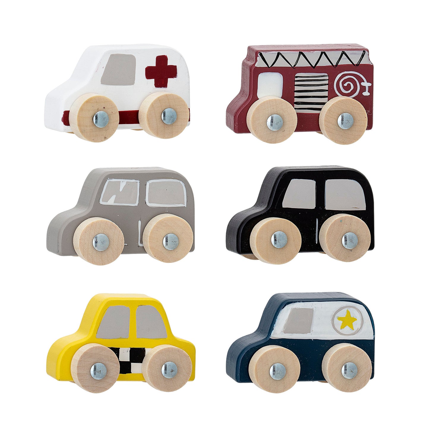 Bloomingville MINI Avin Toy Car, Grey, MDF