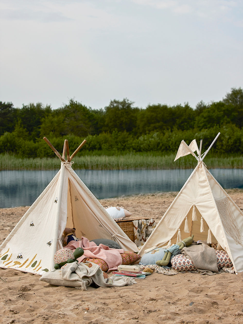 Bloomingville MINI Millo Children's Tipi, Nature, Cotton