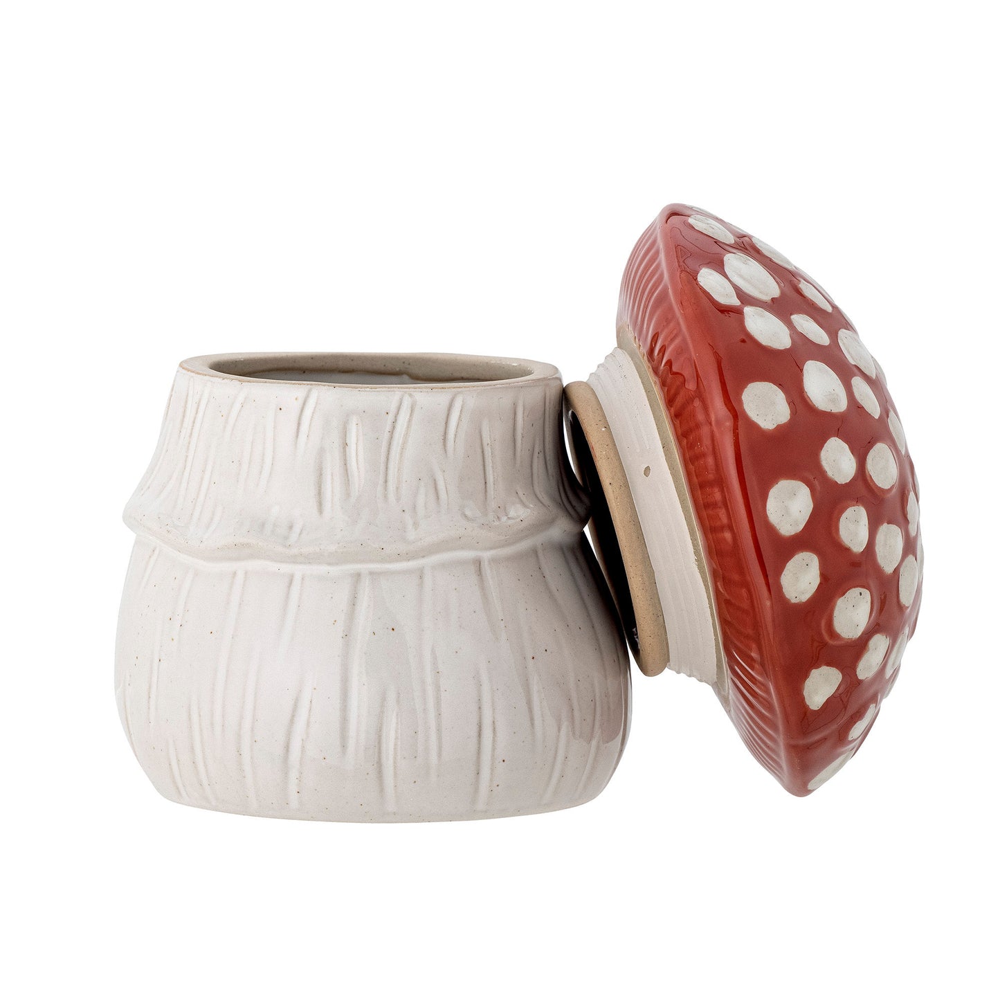 Bloomingville MINI Sophine Jar w/Lid, Red, Stoneware