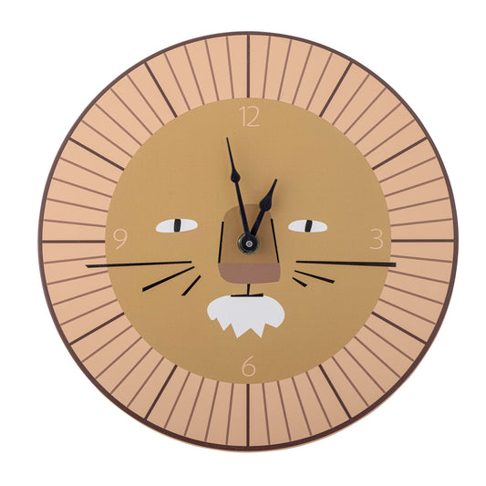 Bloomingville MINI Harrison Wall Clock, Brown, MDF