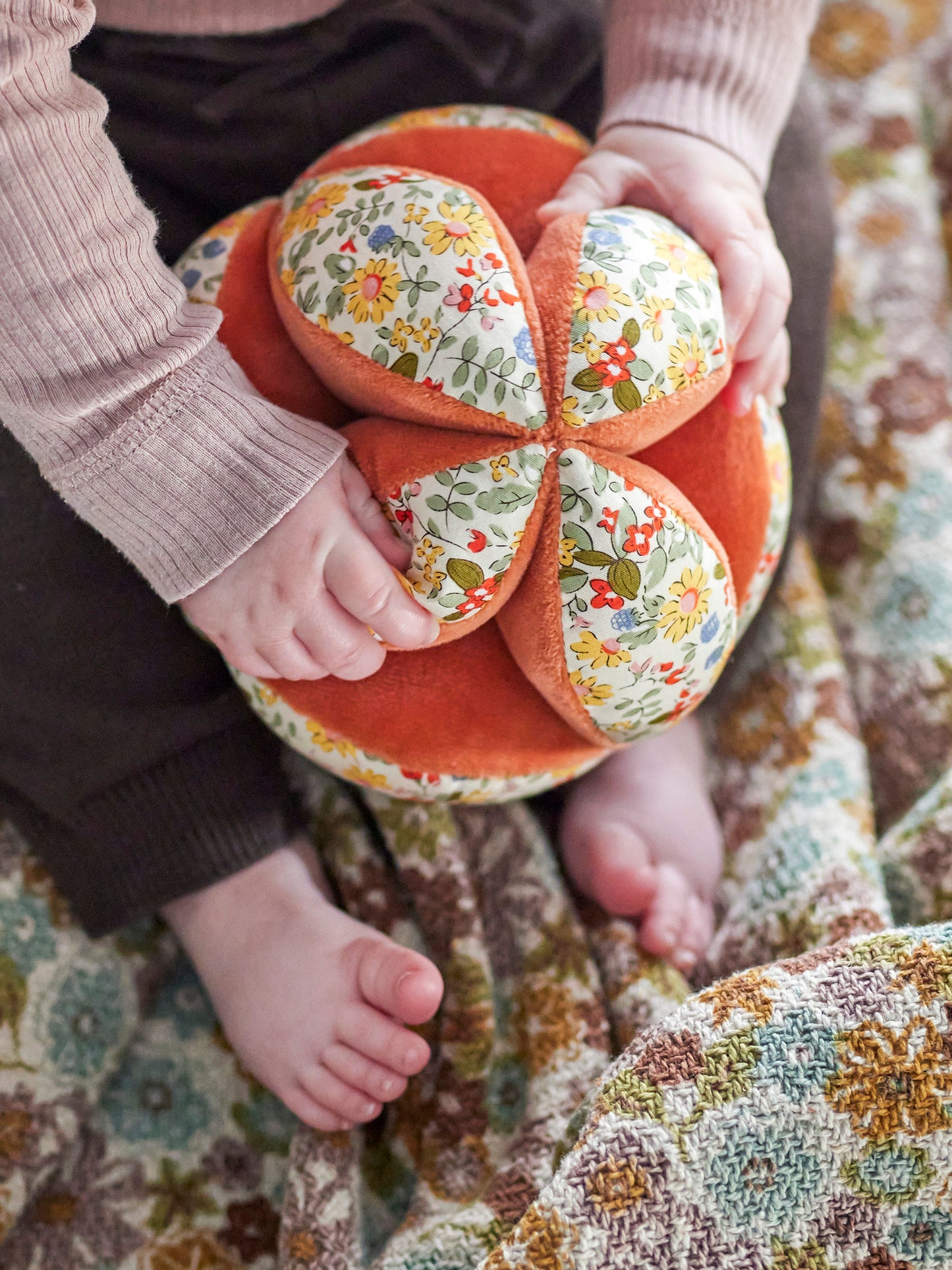 Bloomingville MINI Venke Rattle, Orange, Cotton