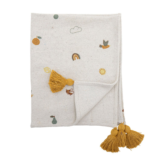 Bloomingville MINI Agnes Throw, Nature, Recycled Cotton