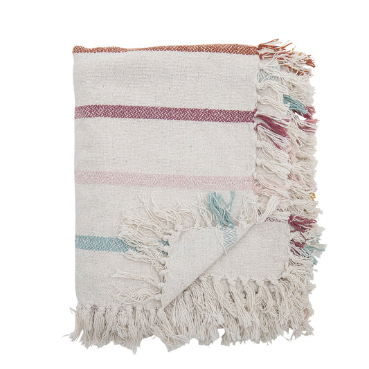Bloomingville MINI Frey Throw, Nature, Recycled Cotton