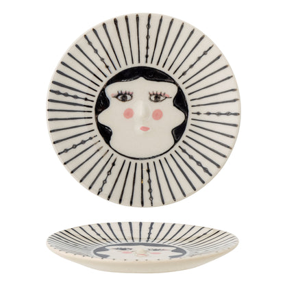 Bloomingville MINI Carolin Plate, Black, Stoneware