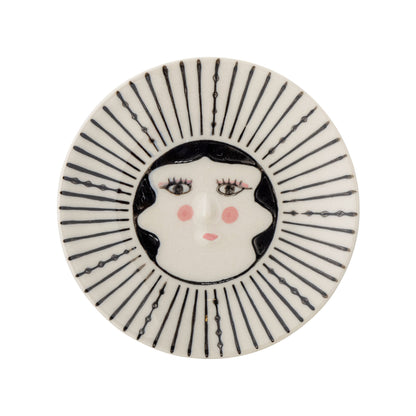 Bloomingville MINI Carolin Plate, Black, Stoneware