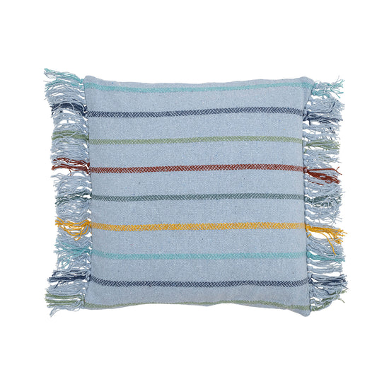 Bloomingville MINI Frey Cushion, Blue, Recycled Cotton