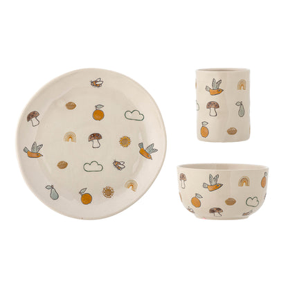 Bloomingville MINI Agnes Tableware Set, White, Stoneware