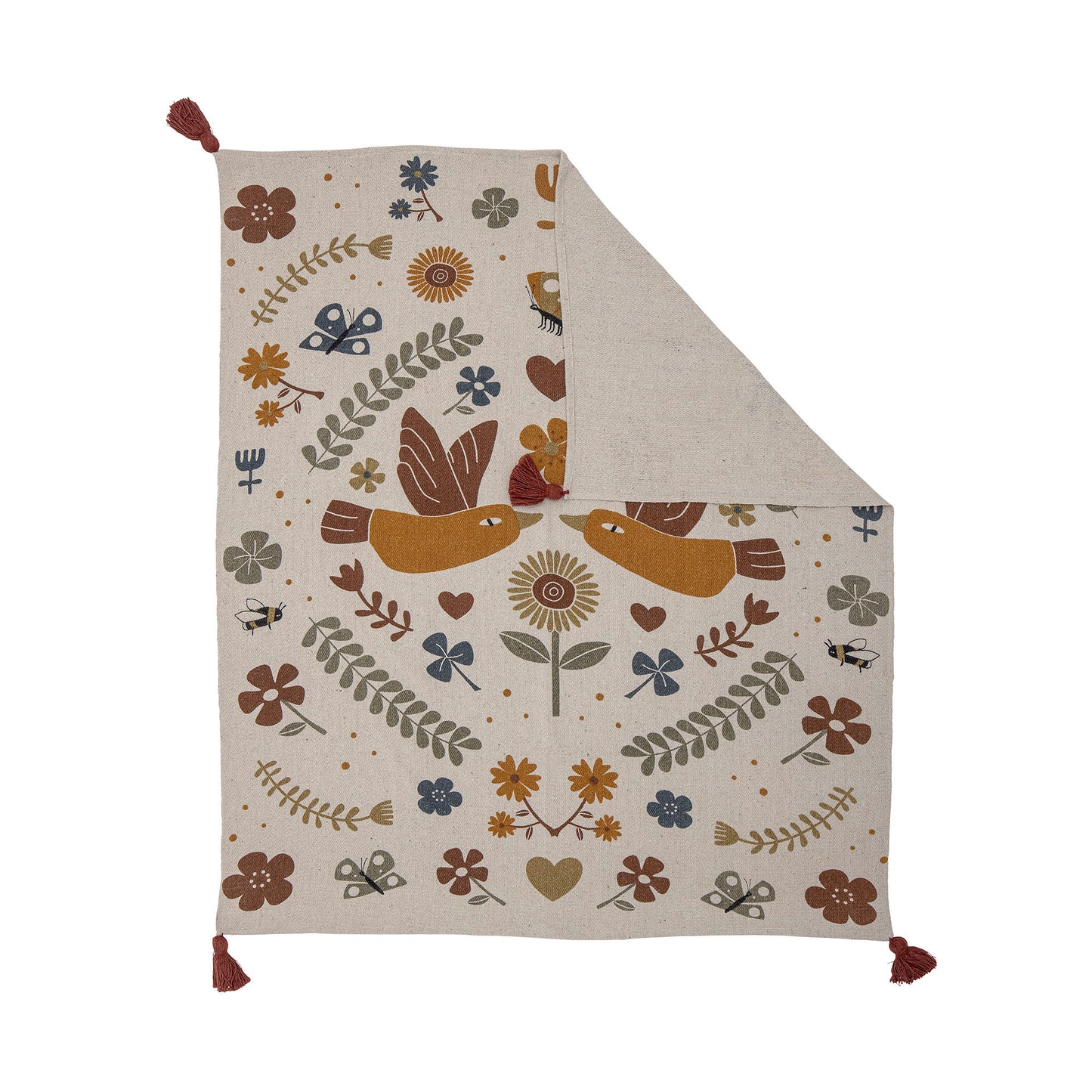 Bloomingville MINI Bryn Throw, Brown, Recycled Cotton