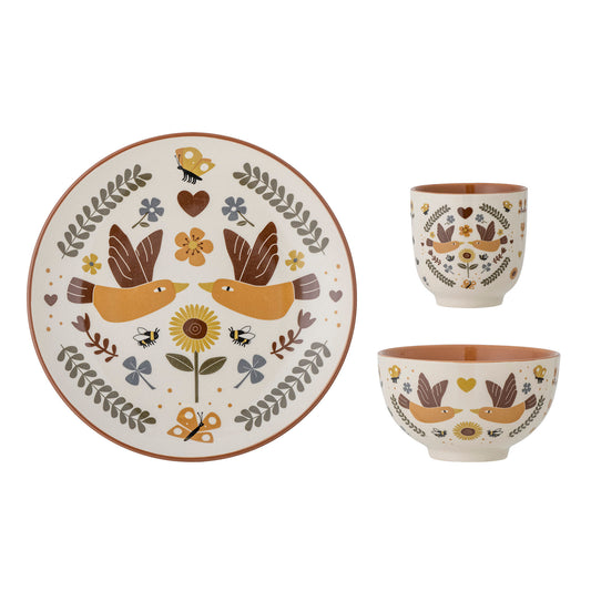 Bloomingville MINI Bryn Tableware Set, Nature, Stoneware