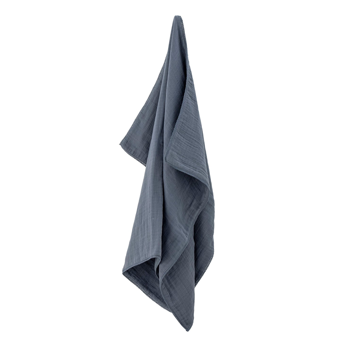 Bloomingville MINI Muslin Blanket, Blue, Cotton OEKO-TEX®